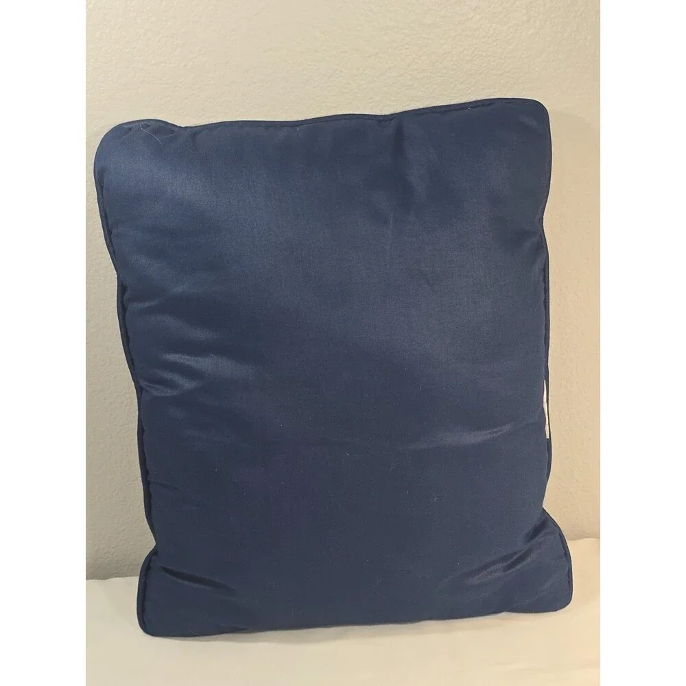 Vintage Canada Goose Throw Pillow Lodge Cabin Blue Handmade